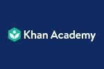 Khan Academy logo featuring a teal hexagon with a stylized person and leaves, next to the words "Khan Academy".