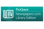 ProQuest Newspapers.com Library Edition logo with newspaper icon.
